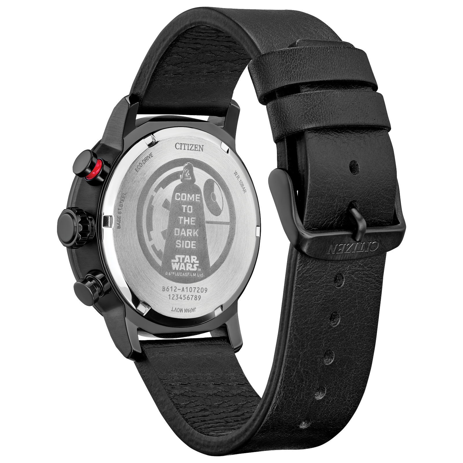 Reloj Citizen Darth Vader Negro vivos rojos edición especial Star Wars para caballero CA0769-04W | Elegancia Relojeria